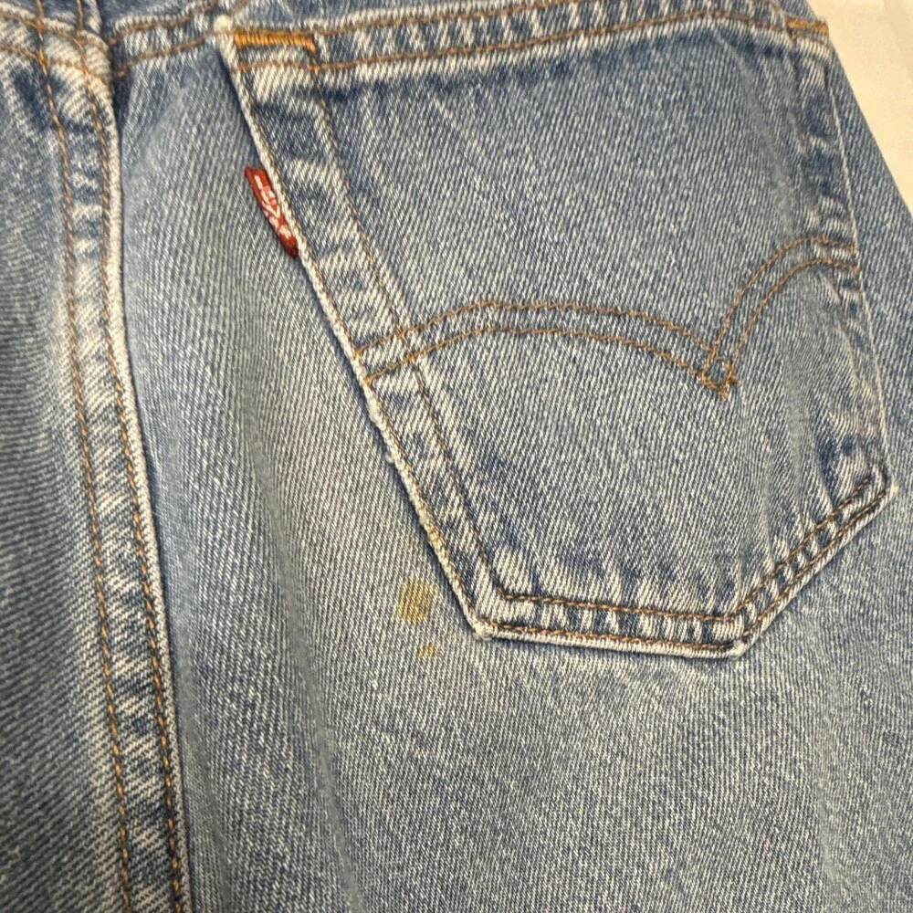 Vintage 90s Levi's 501 Button Fly Jeans 32x34 Made in USA Stonewash Blue
